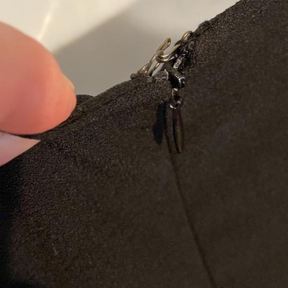 J.O.A. Los Angeles Black SweetHeart Crochet Lace Midi Lined Dress Size Small - Picture 8 of 16